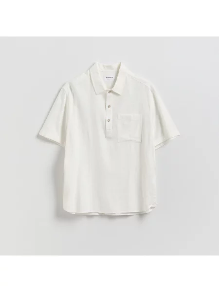 Reserved Košile ze směsi lnu bílá