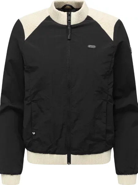 Ragwear Geacă de primăvară-toamnă negru alb
