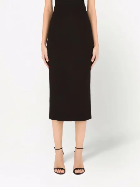 Vlněné sukně Dolce & Gabbana černé