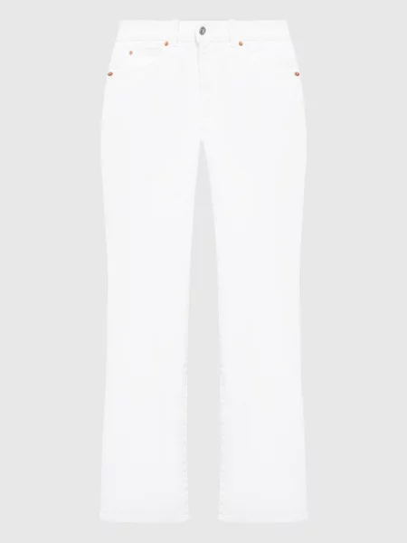 Джинси з брендованим принтом Valentino білі