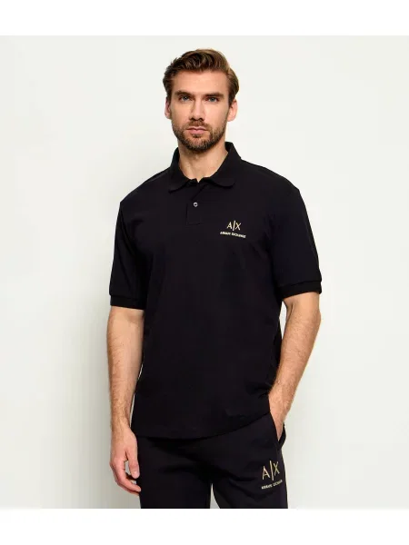 Tricou polo Armani Exchange negru