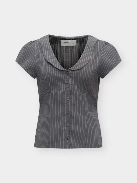 HOLLISTER Bluză gri alb