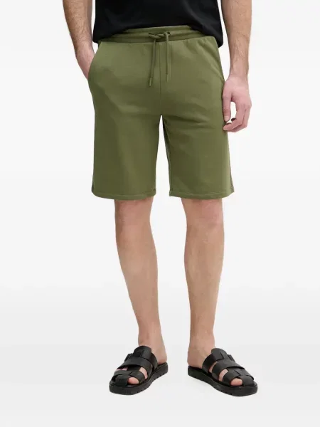Pantaloni scurți Karl Lagerfeld cu broderie cu cordon verde