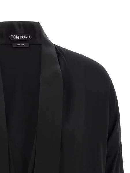 Bluză Tom Ford de mătase negru