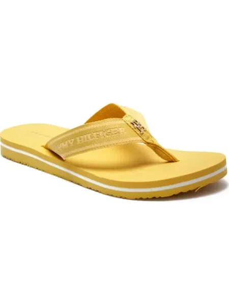 Tommy Hilfiger női hálós strandszandál habcsók flip flopok. Méret: 39 EU sárga