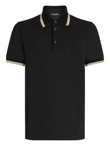 Polo Dolce & Gabbana cu mâneci scurte negru