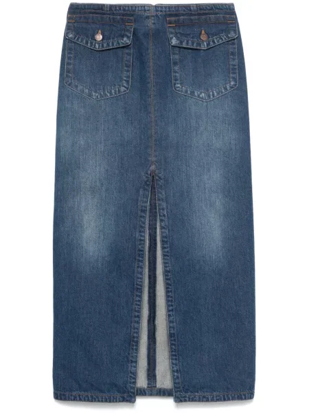 Spódnica jeansowa Chloe do kolan niebieska