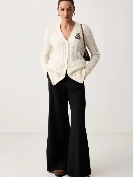Lauren Ralph Lauren pulover cu pentru femei cu adaos de lână și mohair bej