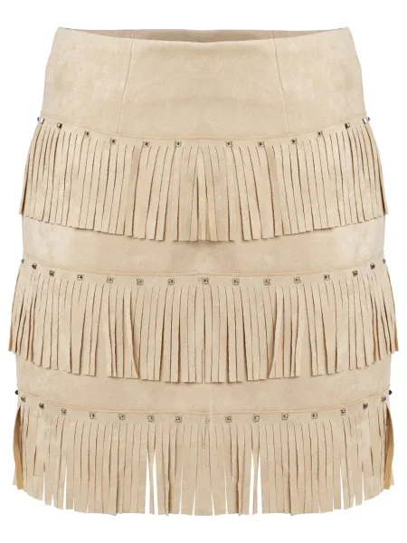 Influencer Szoknyák Fringed Skirt bézs