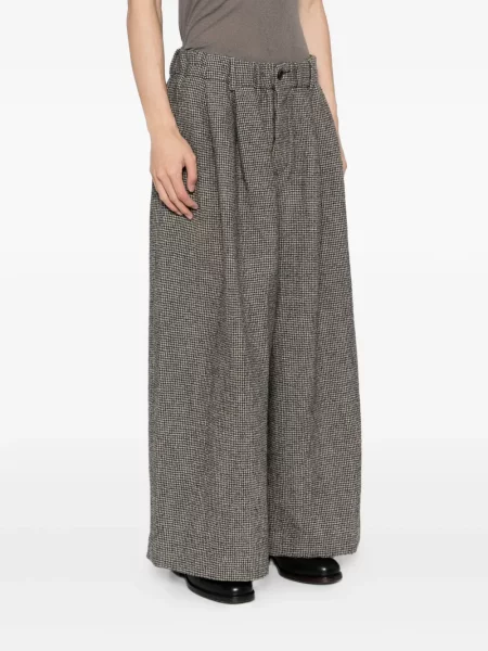 Kalhoty Uma Wang s pepito vzorem černé