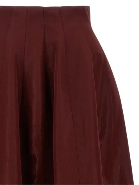 Fustă midi Alberta Ferretti în linie A roșu