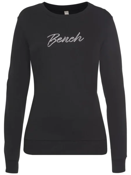 BENCH Majica svetlo siva črna