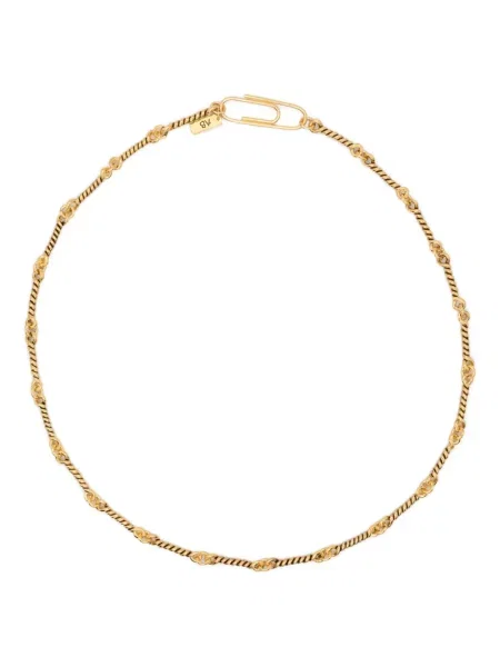 Colier Aurelie Bidermann cu motiv cu inimi auriu