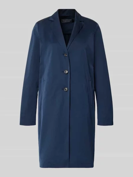 Płaszcz o kroju relaxed fit z kołnierzem z połami White Label granatowy