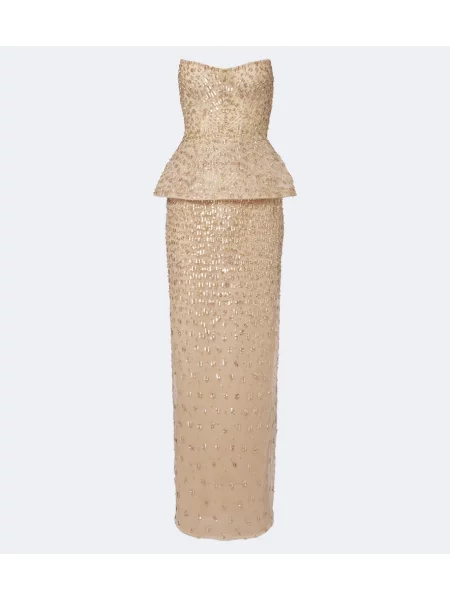 Rochie Monique Lhuillier bej