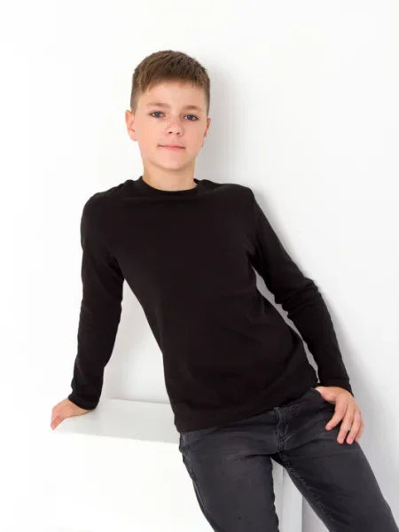 Дитячий Лонгслів Носи своє чорний