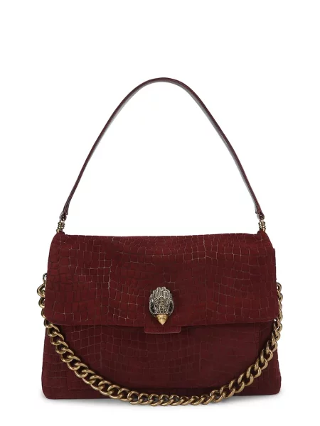 Torebka hobo Kurt Geiger zamszowa czerwona