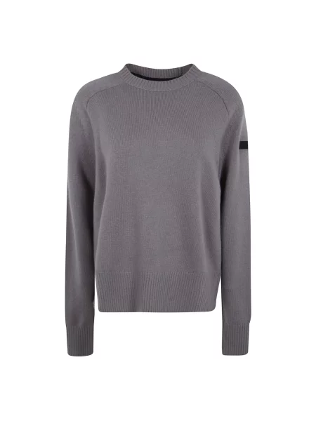 Sweter Rrd wełniany szary