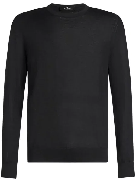 Pulover Etro cu broderie cu decolteu rotund negru