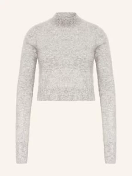 Lniany sweter Sportmax szary