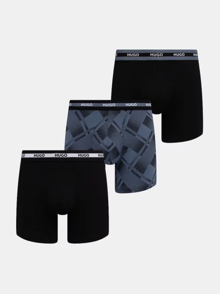 HUGO boxerky s BOXER BR PLANET DES černé