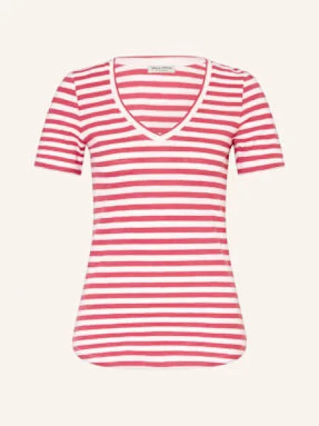 T-shirt o kroju regular fit z dżerseju slub Marc O'polo biała