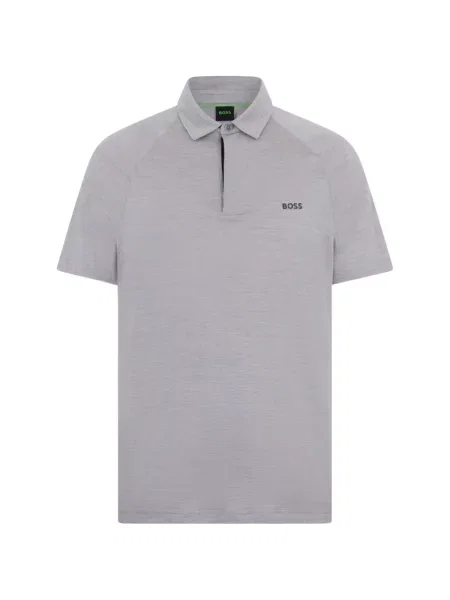 Tricou polo Boss cu imagine gri