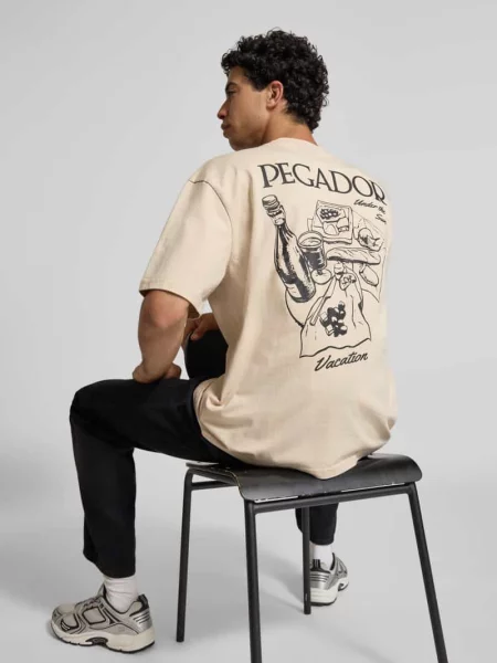 Oversized t-shirt z nadrukiem z logo model Paide' Pegador biała