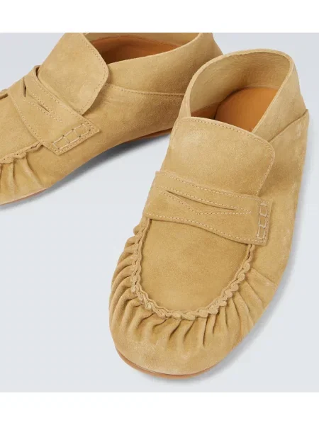 Mocasini Loewe din piele de căprioară bej