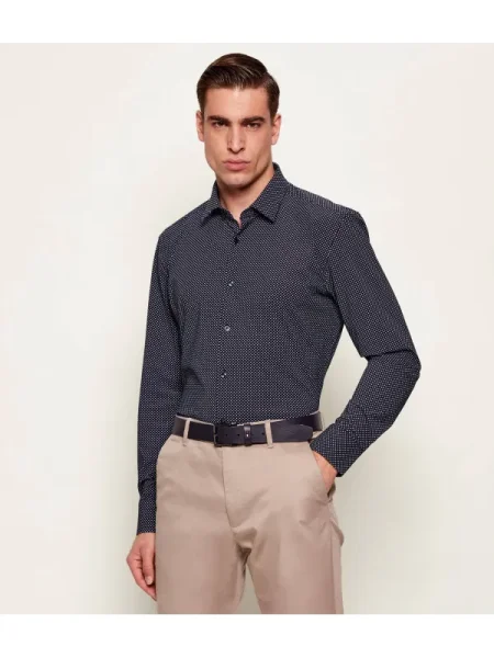 BOSS BLACK Cămașă | Custom slim fit negru