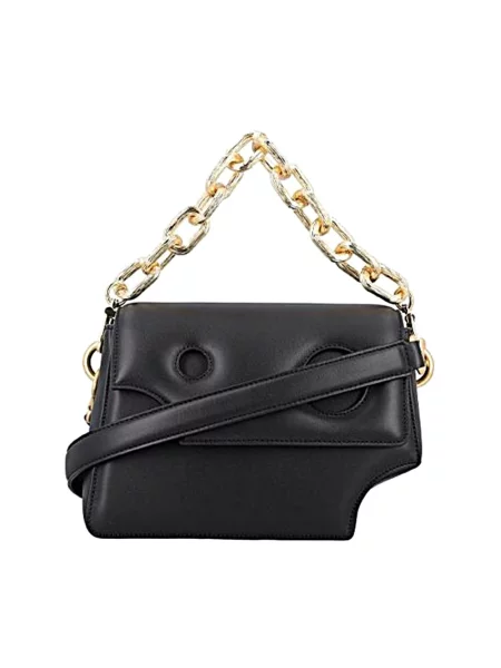 Torebka skórzana Off-white skórzana z nadrukiem biała