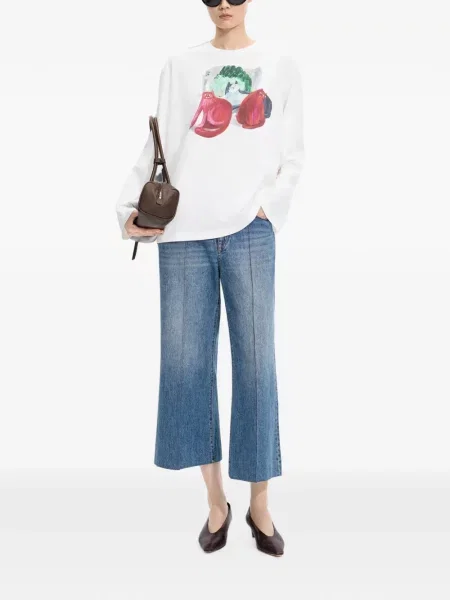 Lung tricou Jnby cu imagine alb