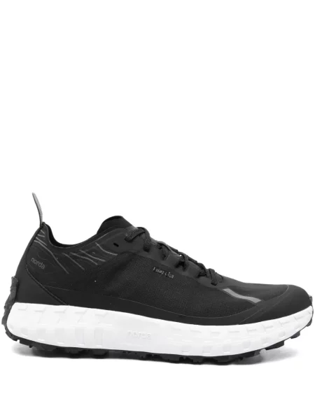 Sneakerși Norda cu șireturi din dantelă negru