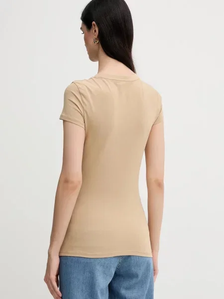 Armani Exchange t-shirt beżowy