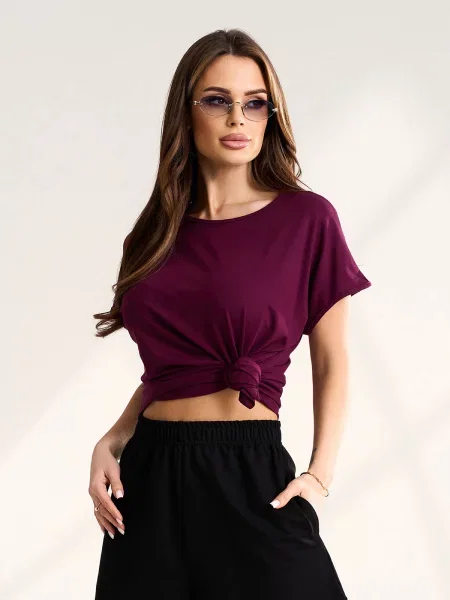 Футболка ISSA Plus бордовий