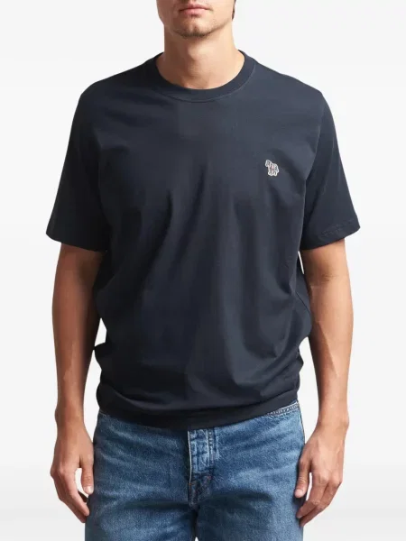 Koszulka Paul Smith w zebrę z logo niebieska