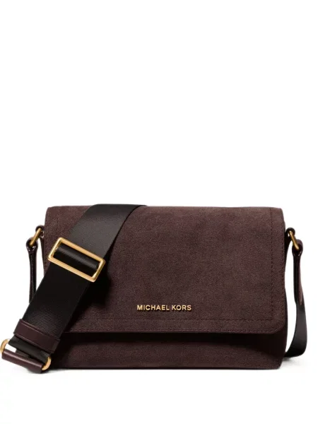 Geantă crossbody Michael Kors din piele de căprioară maro