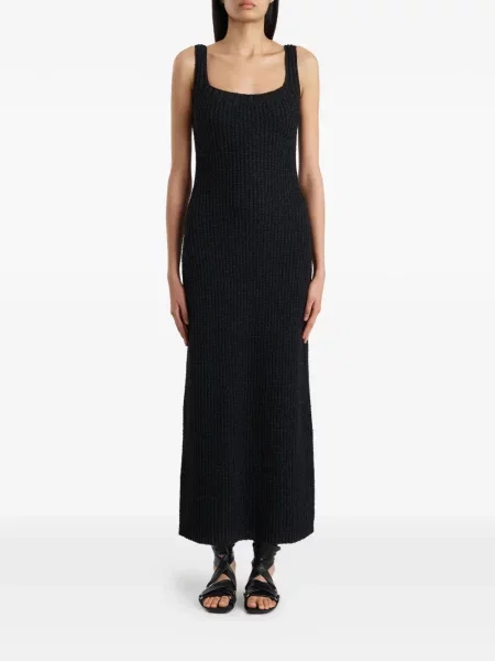 Rochie midi Khaite fără mâneci negru