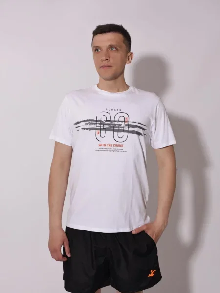 Футболка BEKI віскоза/поліестер білий