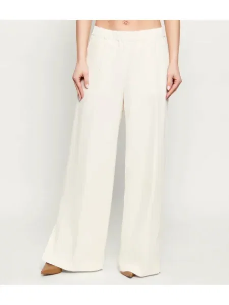 BOSS pantaloni pentru femei cu acetat Tajila bej