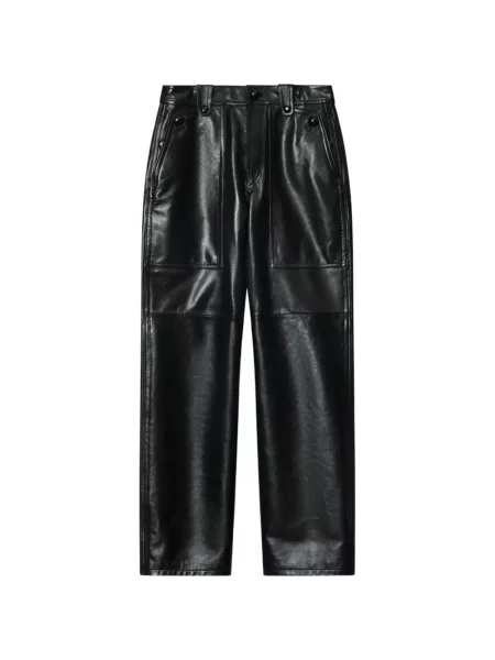 Pantaloni Isabel Marant din piele negru