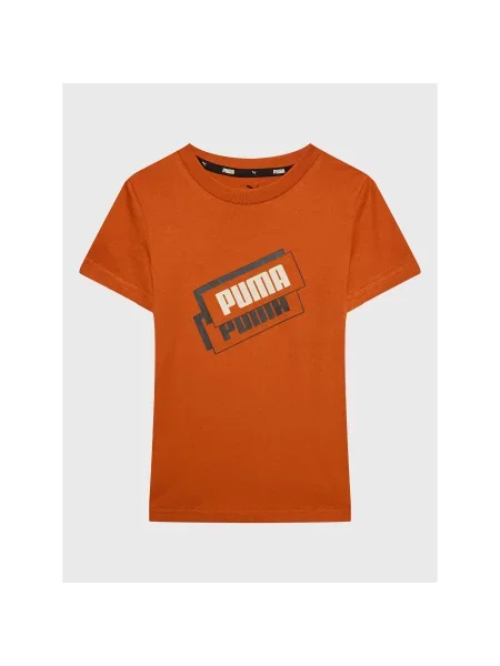 Puma T-shirt Alpha Holiday Regular Fit narančasta