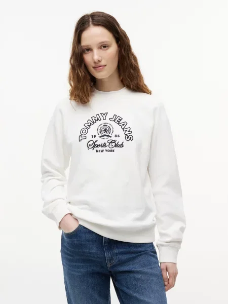 Palton Tommy Jeans alb