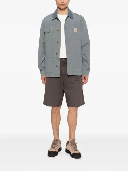 Manšestrová s límcem bunda Carhartt Wip šedá