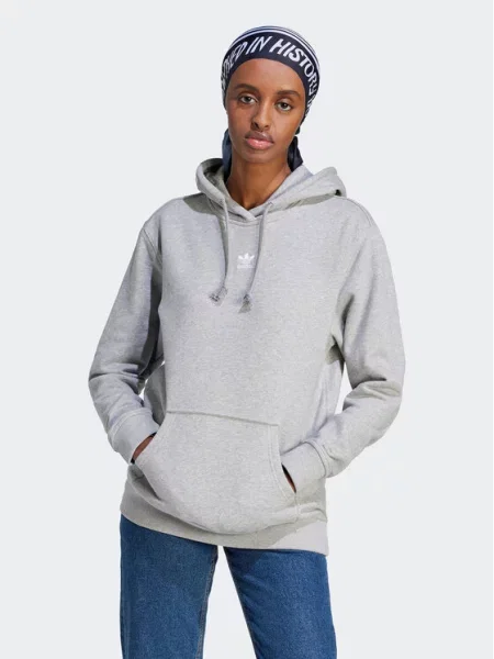 Adidas Džemperis Su Gobtuvu Hoodie pilka