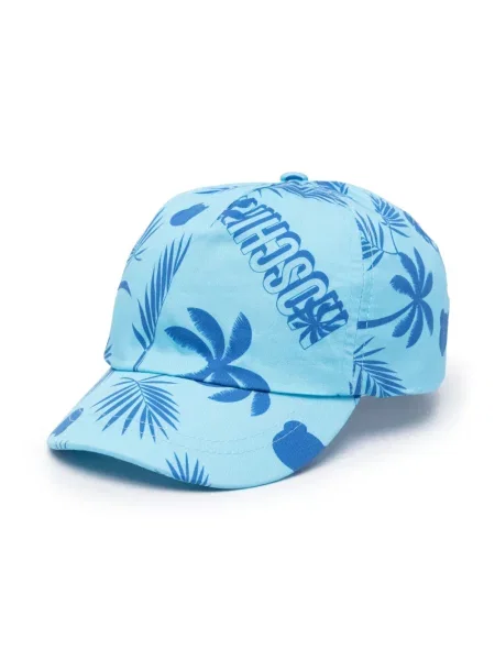 Czapka z daszkiem dziecięca Moschino niebieska