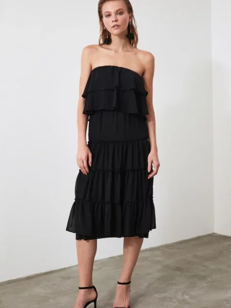 Rochie Trendyol fără bretele negru