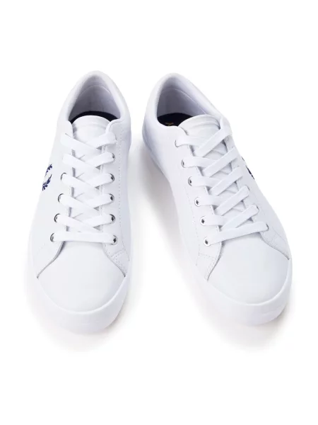 Haftowane sneakersy Fred Perry białe