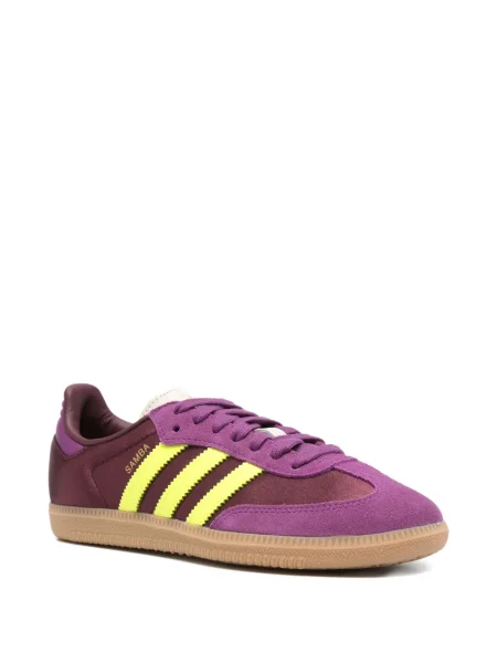 Nėriniuotos sportbačiai Adidas Samba su raišteliais violetinė