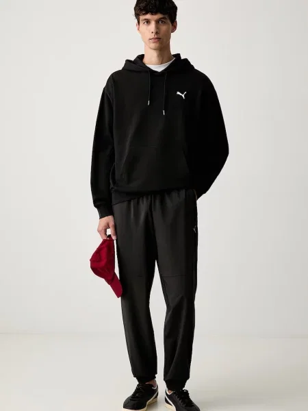 Puma hanorac cu glugă pentru bărbați cu Essentials Elevated negru